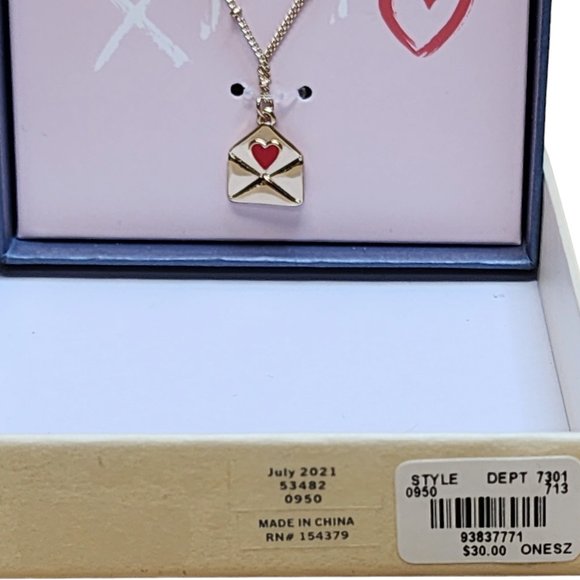Aeropostale Heart Necklace - Cubic Zirconia -‎ NEW - Picture 3 of 4